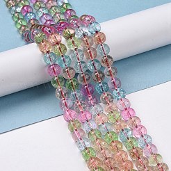 Crackle Glass Round Bead Strands&nbsp;CCG-C001-01B-01