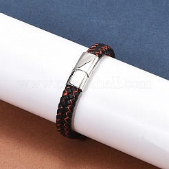Braided Microfiber Leather Cord Bracelets for Men&nbsp;BJEW-Z081-14P