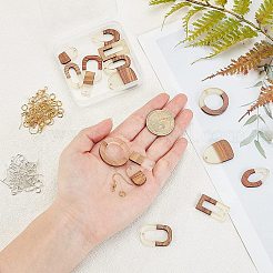 DIY Wooden Dangle Earring Making Kits&nbsp;DIY-OC0007-03