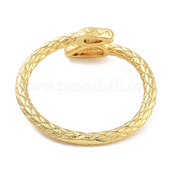 Snake Rack Plating Brass Micro Pave Cubic Zirconia Open Cuff Rings for Women&nbsp;RJEW-Z059-25G