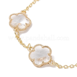 Glass Flower Links Bracelets & Necklaces Kits&nbsp;SJEW-JS01293