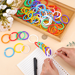 80Pcs 8 Colors Plastic Loose Leaf Book Binder Hinged Rings&nbsp;FIND-SP0004-81