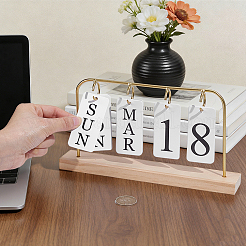 Iron Desktop Calendar Holder Rack&nbsp;AJEW-WH0752-486G