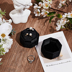 Velvet Cover Plastic Couple Ring Box&nbsp;VBOX-WH20001-02B