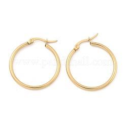 Ion Plating(IP) 304 Stainless Steel Hoop Earrings&nbsp;EJEW-N0016-11G-D