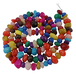 Natural Yellow Jade Nuggets Beads Strands&nbsp;X-JBS001-46