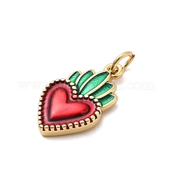 Brass Enamel Pendants&nbsp;KK-P338-34A-G