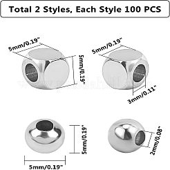 304 Stainless Steel Beads&nbsp;STAS-UN0005-01P