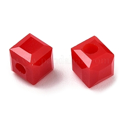 Opaque Color Faceted Glass Beads&nbsp;GLAA-E047-02A