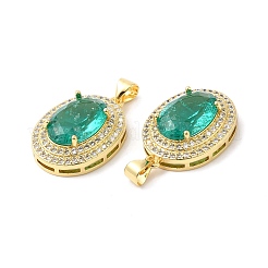 Real 16K Gold Plated Brass Micro Pave Cubic Zirconia Pendants&nbsp;ZIRC-L103-061G