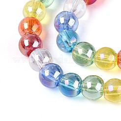 Electroplate Glass Beads Strands&nbsp;EGLA-N019-6mm-05