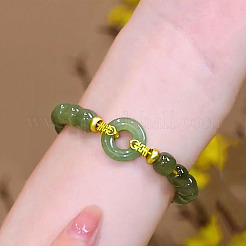 Glass Round Beaded Stretch Bracelets for Women&nbsp;FS-WG65AAE-01