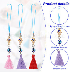 8Pcs 8 Colors Transparent Glass Pendant Decorations&nbsp;HJEW-GO00022