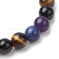 Natural Mixed Gemstone Beaded Stretch Bracelets for Women Men&nbsp;BJEW-JB11550
