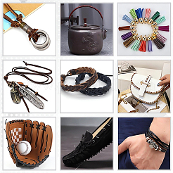 5M 3-Ply PU Leather Braided Cord&nbsp;LC-GF0001-12D