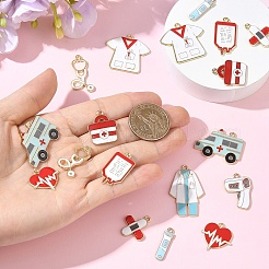20Pcs 10 Styles Alloy Enamel Pendants&nbsp;ENAM-YW0009-24