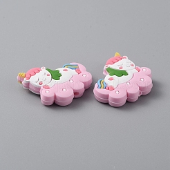 Unicorn with Cloud Silicone Beads&nbsp;SIL-SZC0001-06B