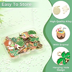 40Pcs 8 Styles Alloy Enamel Pendants&nbsp;ENAM-YW0008-84