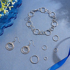 500Pcs 5 Style Iron Soldered Closed Jump Rings&nbsp;IFIN-PH0001-58