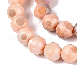 Ombre Effect Dyed Electroplate Opaque Glass Beads Strands&nbsp;EGLA-Q130-01A-18