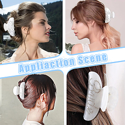 Acrylic Claw Hair Clips&nbsp;OHAR-WH0001-26