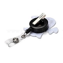 Halloween Ghost Felt & ABS Plastic Badge Reel&nbsp;AJEW-I053-20