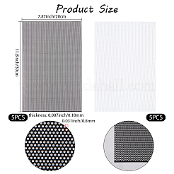 10Pcs 2 Colors PVC Plastic Sheets with Hole&nbsp;AJEW-CP0009-03