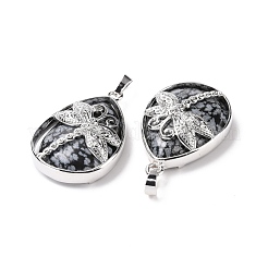 Natural Snowflake Obsidian Pendants&nbsp;G-G900-01P-13