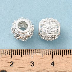 Rack Plating Brass Micro Pave Cubic Zirconia European Beads&nbsp;KK-F866-08S