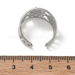 304 Stainless Steel Cuff Open Ring Setting&nbsp;SA-CBA37BC-13P