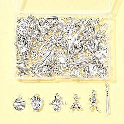 70Pcs 7 Styles Tibetan Style Alloy Message Pendants&nbsp;TIBEP-FS0001-36