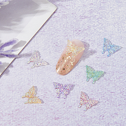 180Pcs 6 Colors Butterfly Resin Cabochons&nbsp;MRMJ-HY0002-51