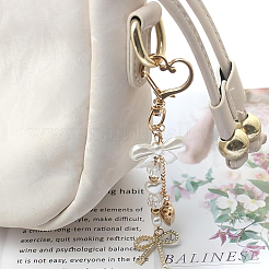 2Pcs 2 Styles Zinc Alloy & ABS Imitation Pearl Pendant Decorations&nbsp;KEYC-BBC0001-28