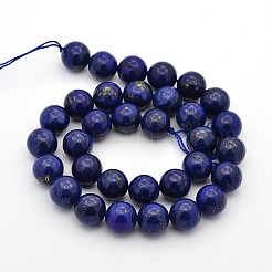 Dyed Natural Lapis Lazuli Round Beads Strands&nbsp;G-G735-06-8mm