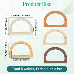 10Pcs 5 Colors Wooden Handle&nbsp;FIND-BBC0004-20
