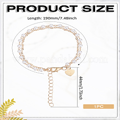 1Pc Alloy Double Layer Charm Bracelets&nbsp;BJEW-LP0004-07