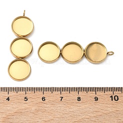 304 Stainless Steel Pendant Cabochon Settings&nbsp;STAS-K320-03A-G