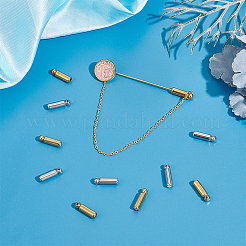 40Pcs 2 Color 202 Stainless Steel Stick Pin End Cap&nbsp;STAS-UN0049-48
