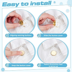Flat Round Brass Button Covers Settings&nbsp;KK-WH0079-193B-B