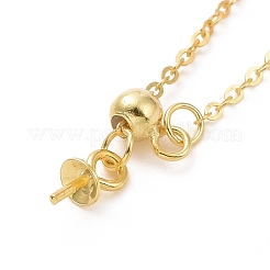 925 Sterling Silver Cable Chains Necklace Making&nbsp;STER-I021-06G