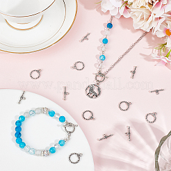 120Pcs Tibetan Style Alloy Toggle Clasps&nbsp;TIBE-SP0001-02
