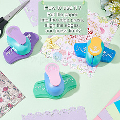 3Pcs 3 Styles Mini Plastic Craft Punch for Scrapbooking & Paper Crafts&nbsp;DIY-GO0001-95