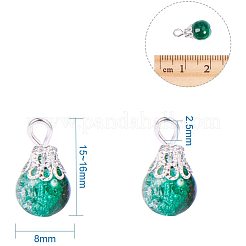 Baking Paint Crackle Glass Pendants&nbsp;CCG-PH0002-07