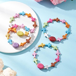 Cross Acrylic Stretch Bracelets&nbsp;BJEW-JB12616