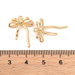 Brass Micro Pave Clear Cubic Zirconia Pendants&nbsp;KK-S389-02G