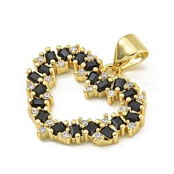 Rack Plating Brass Pave Cubic Zirconia Pendants&nbsp;KK-U029-09G-02