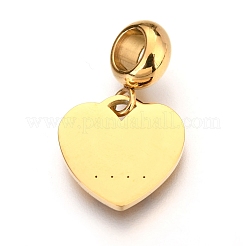 Ion Plating(IP) 304 Stainless Steel European Dangle Charms&nbsp;STAS-O097-11G