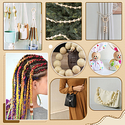 200Pcs 5 Colors Wood European Rondelle Beads&nbsp;WOOD-GA0001-96