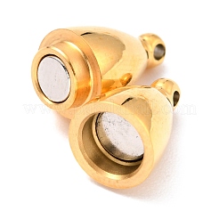 Ion Plating(IP) 304 Stainless Steel Magnetic Clasps with Loops&nbsp;STAS-M290-06B-G