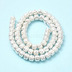 Electroplated Natural Lava Rock Beads Strands&nbsp;G-G984-10S